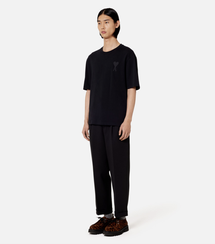 AMI Paris AMI Tonal Heart Crew Tee Black