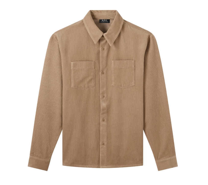 A.P.C. A.P.C. Joe Corduroy Overshirt Beige