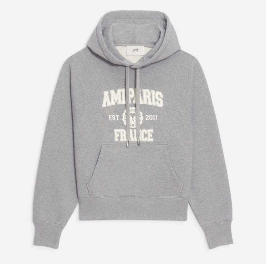 AMI Paris AMI Paris France Hoodie Heather Grey