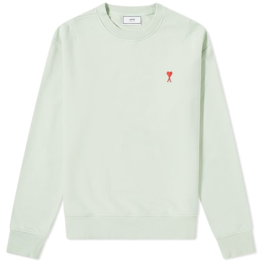 AMI Paris AMI Small A Heart Crew Sweat Pale Green