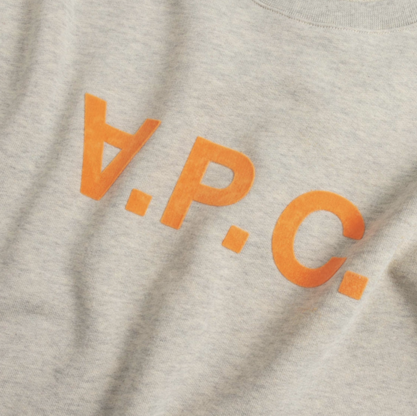 A.P.C. A.P.C. VPC Logo Crew Sweat Ecru Orange