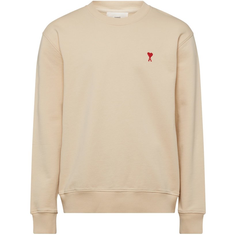 AMI Paris AMI Small A Heart Crew Sweat Vanilla