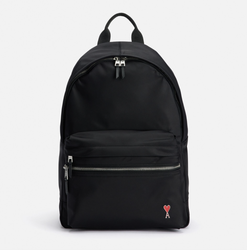 AMI Paris AMI Heart Logo Backpack Black
