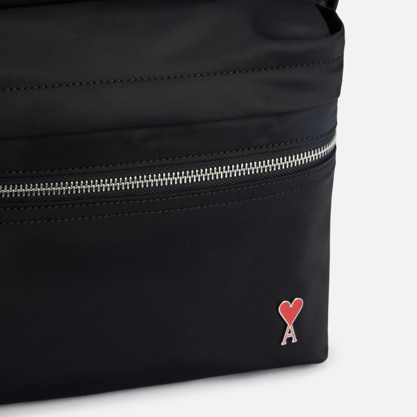 AMI Heart Logo Backpack Black - UPTOWN AMI Heart Logo Backpack Black - UPTOWN