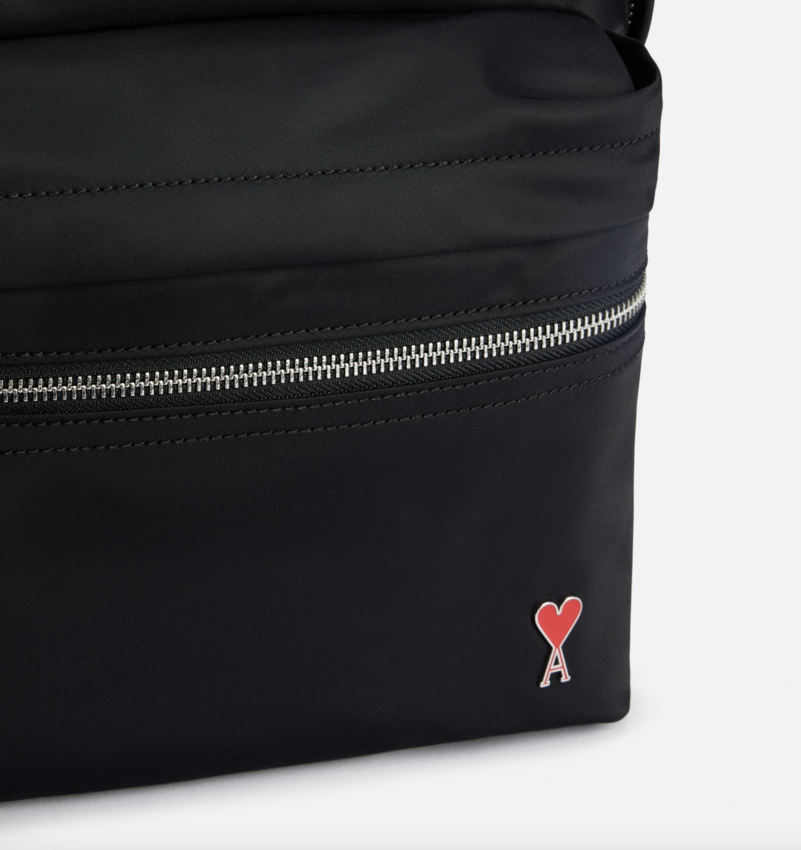 AMI Paris AMI Heart Logo Backpack Black