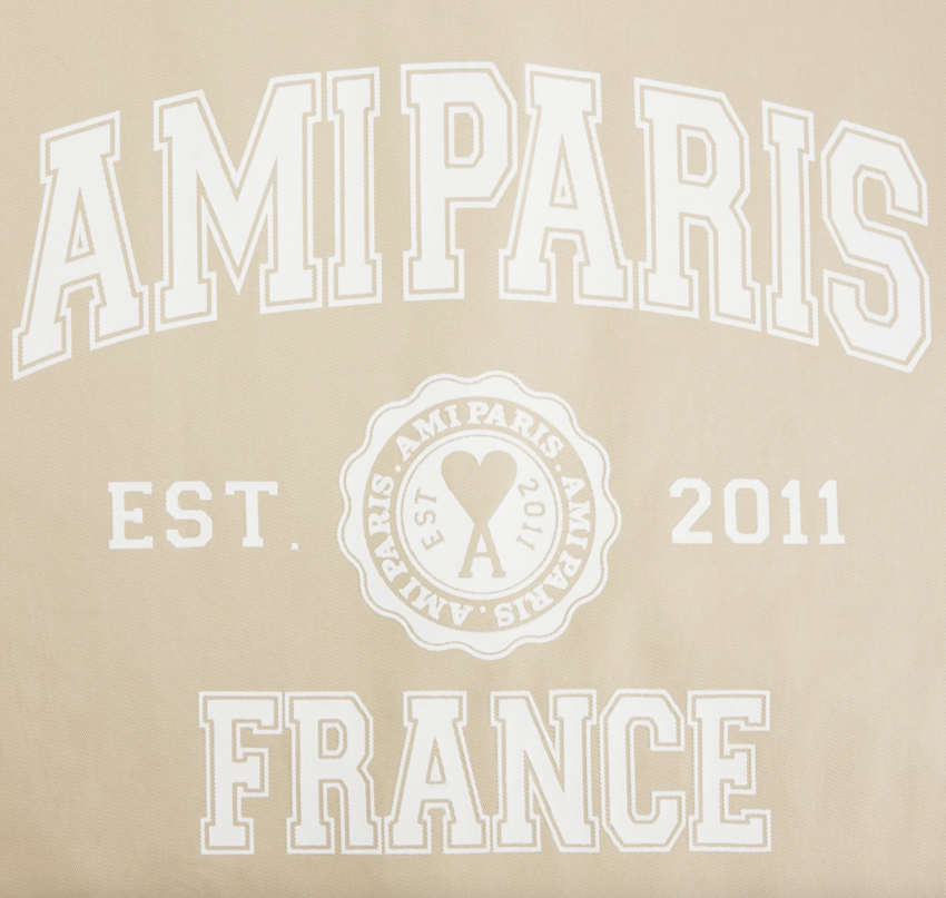 AMI Paris AMI Paris France Back Print Overshirt Vanilla