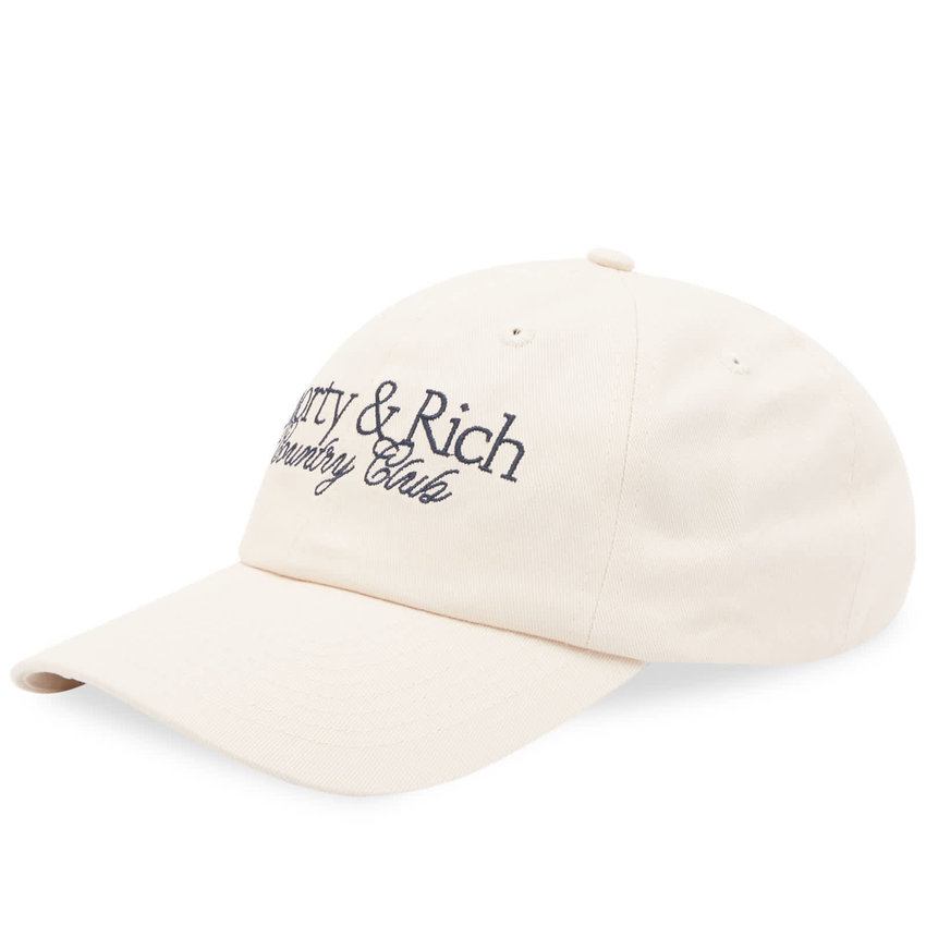 Sporty & Rich SR Country Club Hat - Cream - Navy