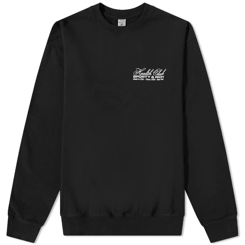 Sporty & Rich Made In USA Crewneck - Black - White