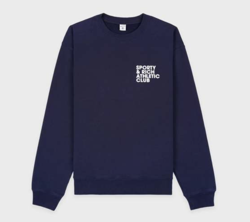 Sporty & Rich Exercise Often Crewneck - Navy White