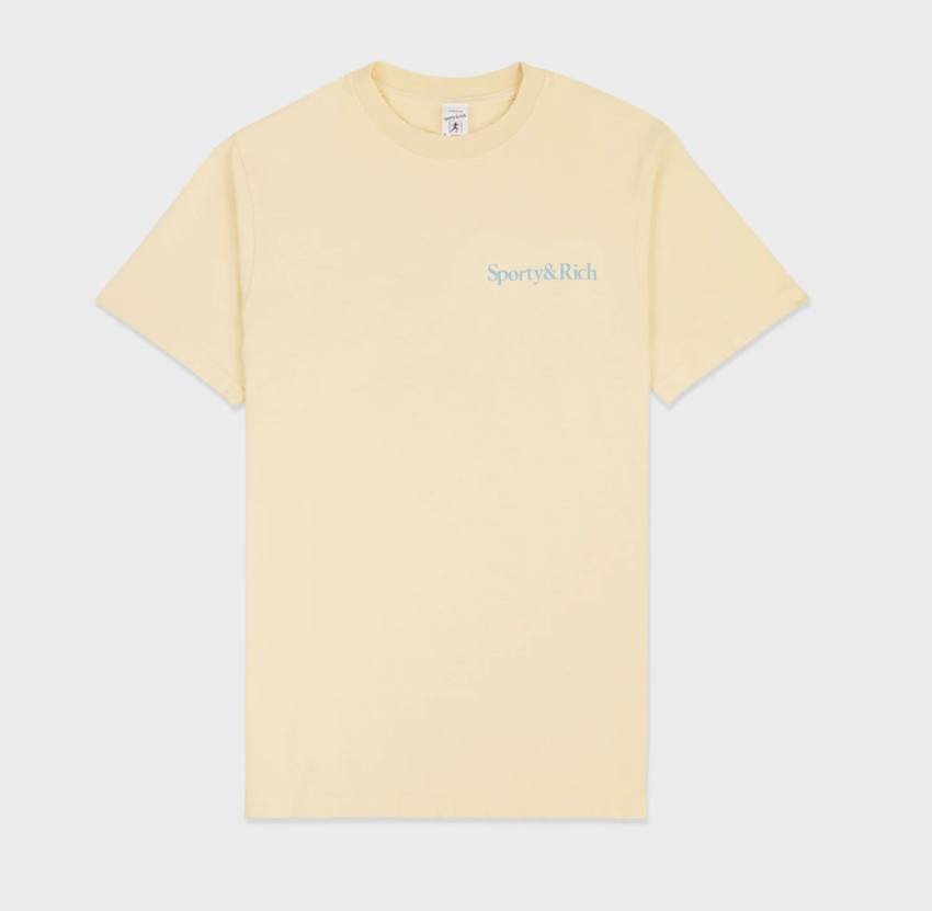 Sporty & Rich Health is Wealth Tee Almond
