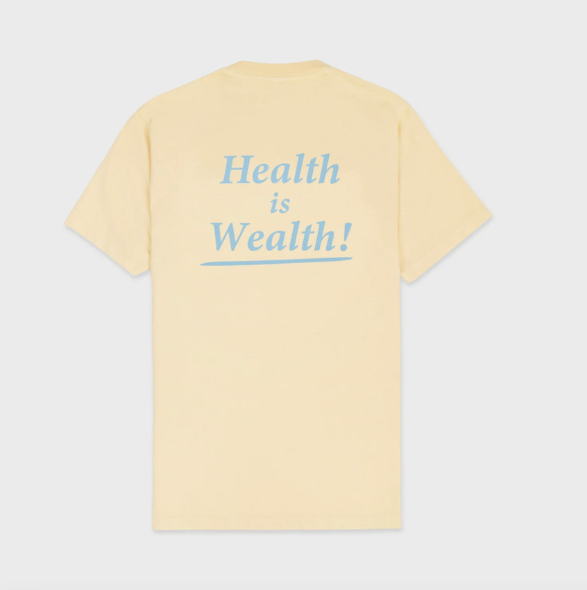 Sporty & Rich Health is Wealth Tee Almond