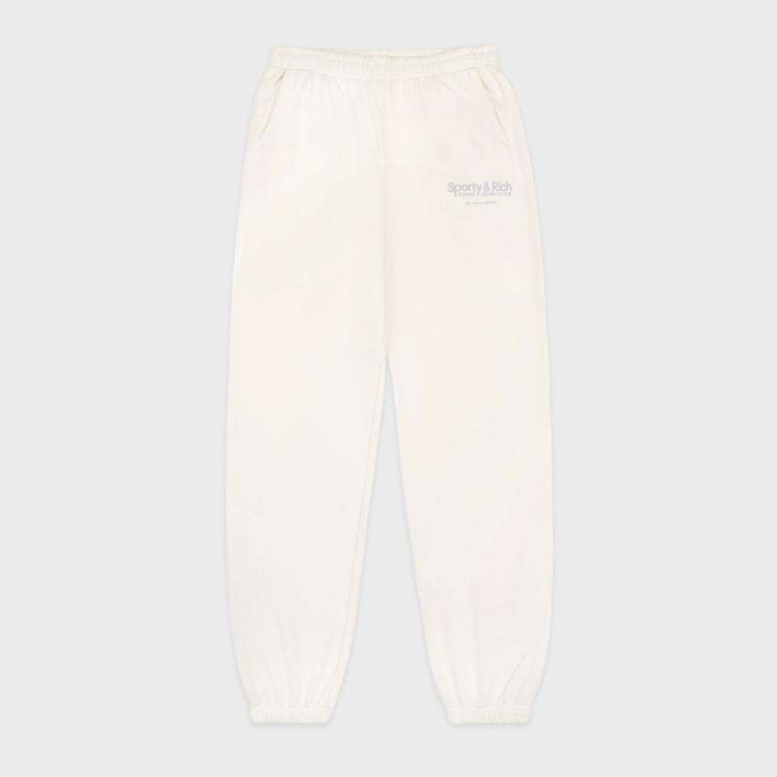 Sporty & Rich Club Sweatpant - Cream/Faded Lilac