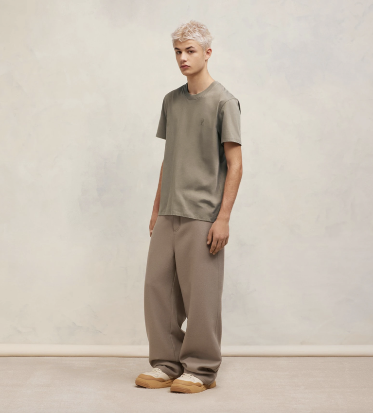 AMI Paris AMI de Coeur Tonal T-Shirt Taupe