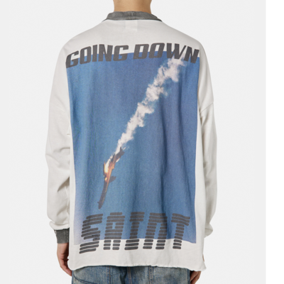 SAINT MXXXXXX x Aries Crew Neck Sweat Black - UPTOWN