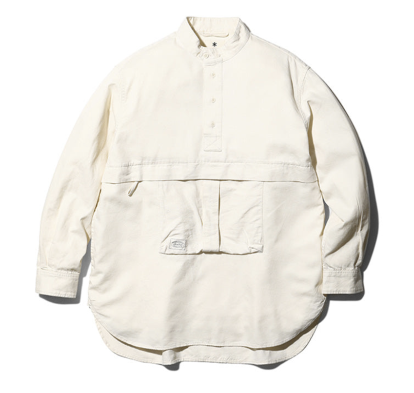 Snow Peak TAKIBI Light Denim Utility Pullover Ecru