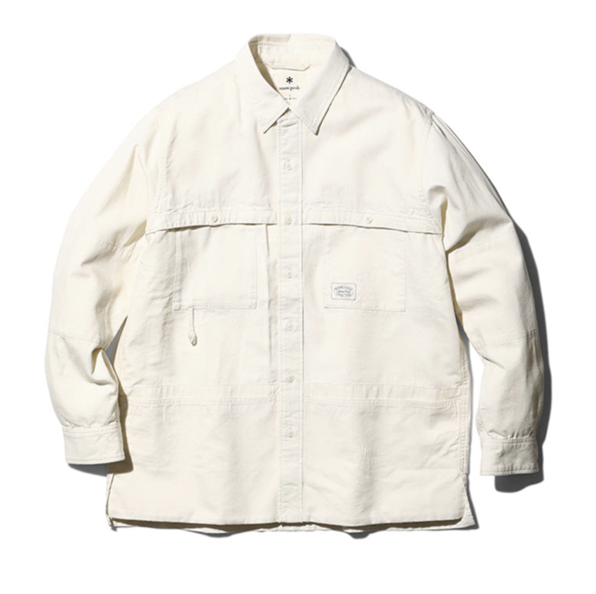 Snow Peak TAKIBI Light Denim Utility Shirt Ecru