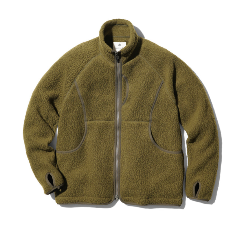 Snow Peak Thermal Boa Fleece Jacket Olive