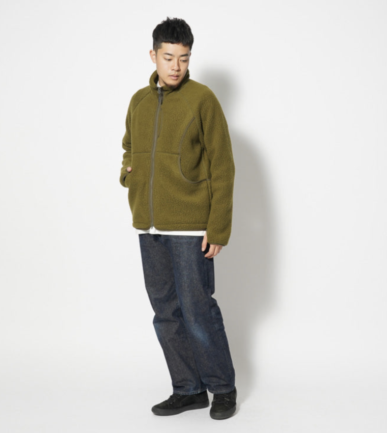 Snow Peak Thermal Boa Fleece Jacket Olive