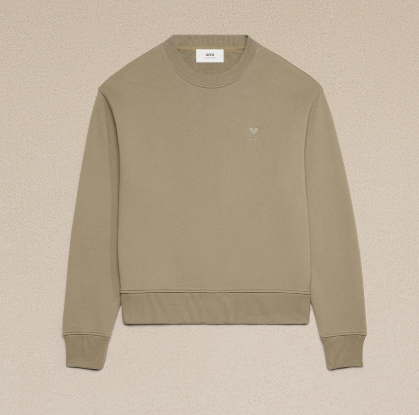 AMI Paris AMI de Coeur Sweatshirt Taupe