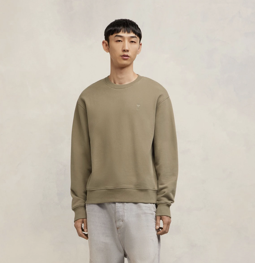 AMI Paris AMI de Coeur Sweatshirt Taupe