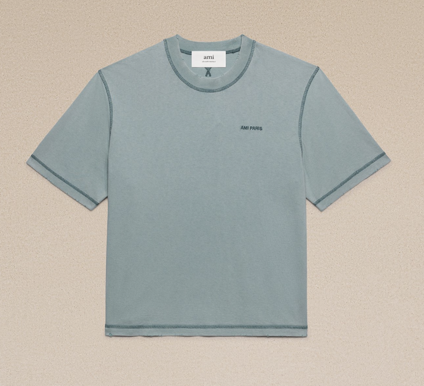 AMI Paris AMI Fade Out T-Shirt Aquamarine