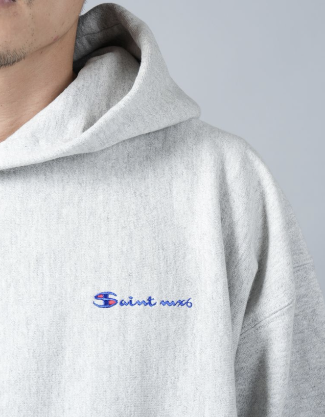 SAINT MXXXXXX Hoodie Logo Gray