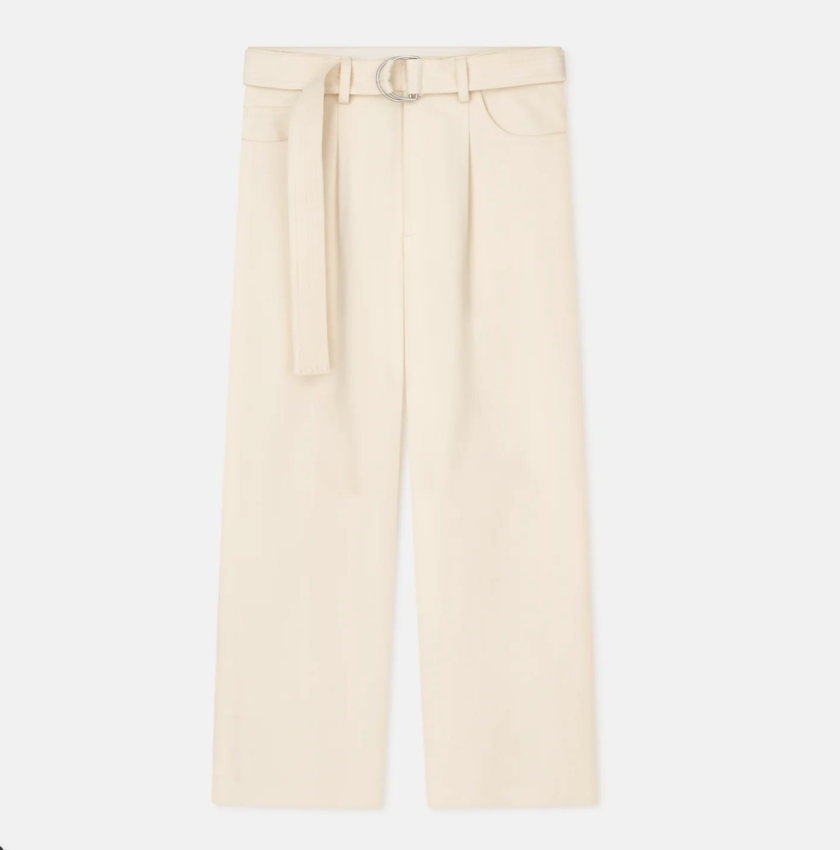 Nanushka Ferre Structured Twill Pants Creme