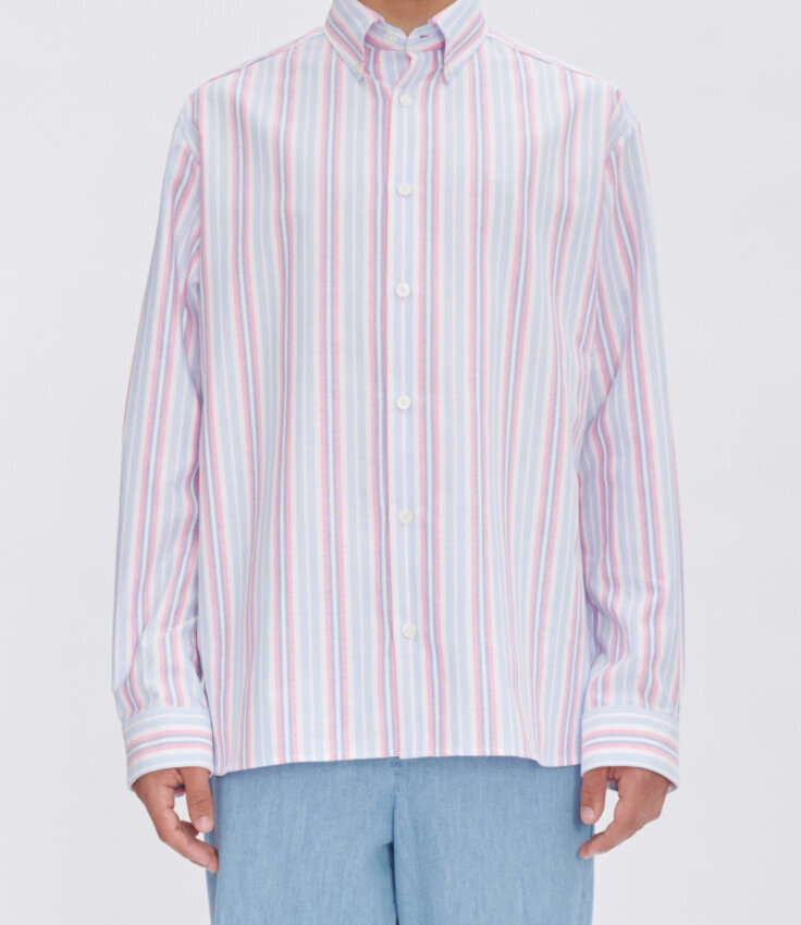 A.P.C. A.P.C. Mathias Oversized Shirt Pink Fluo
