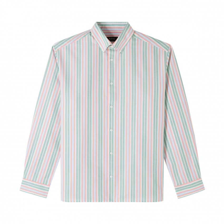 A.P.C. A.P.C. Mathias Oversized Shirt Orange Fluo