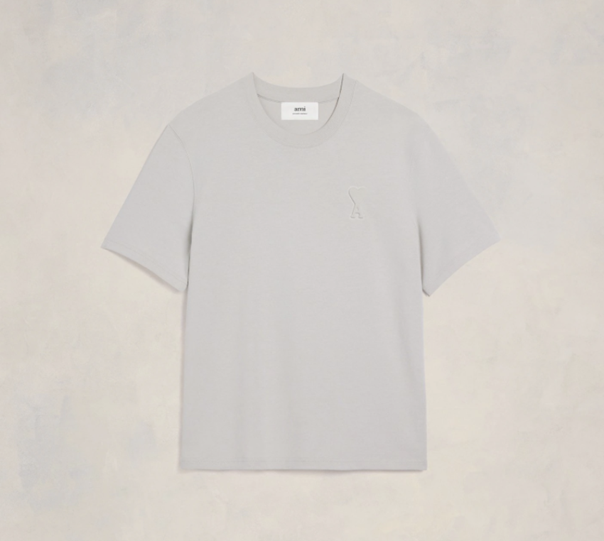 AMI Paris AMI De Coeur Heavy T-Shirt Chalk
