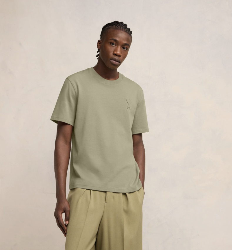 AMI Paris AMI De Coeur Heavy T-Shirt Sage