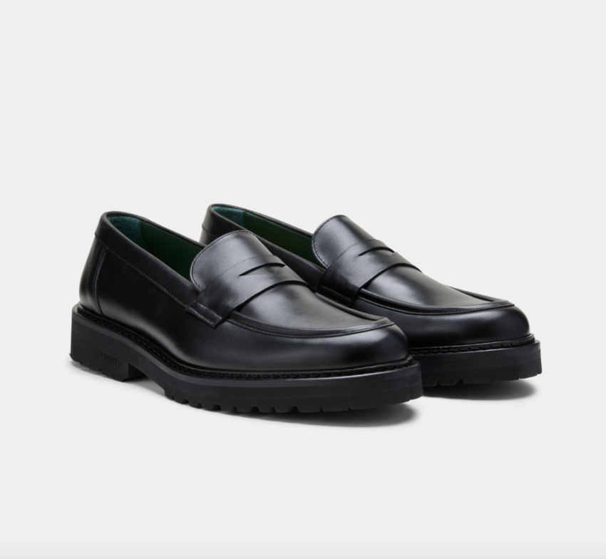 VINNY's Richee Penny Loafer Black Leather