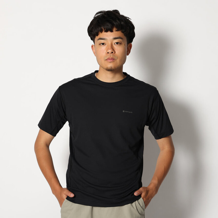 Snow Peak Pe Power Dry Short Sleeve T-Shirt Black