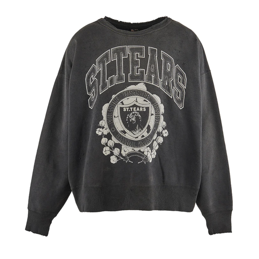 Crew Neck Sweat Saint Tears Black - UPTOWN Crew Neck Sweat Saint Tears Black - UPTOWN