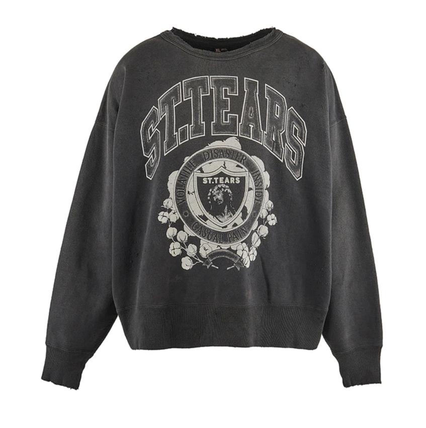 SAINT MXXXXXX Crew Neck Sweat Saint Tears Black