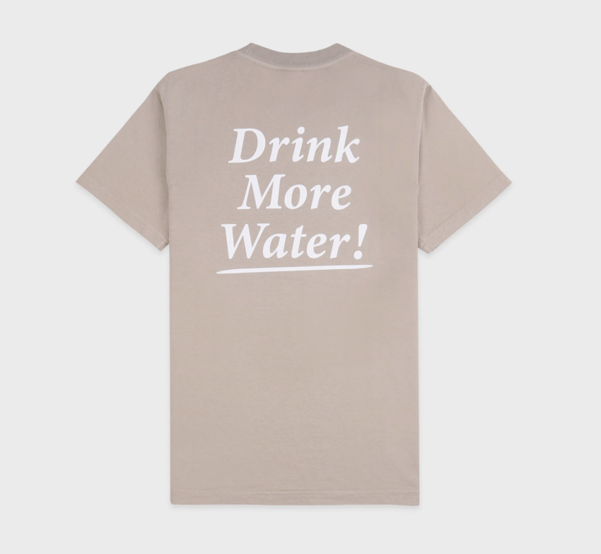 Sporty & Rich Drink More Water T-Shirt Elephant/White