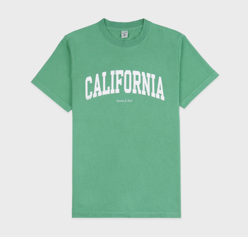 Sporty & Rich California T-Shirt Verde/White