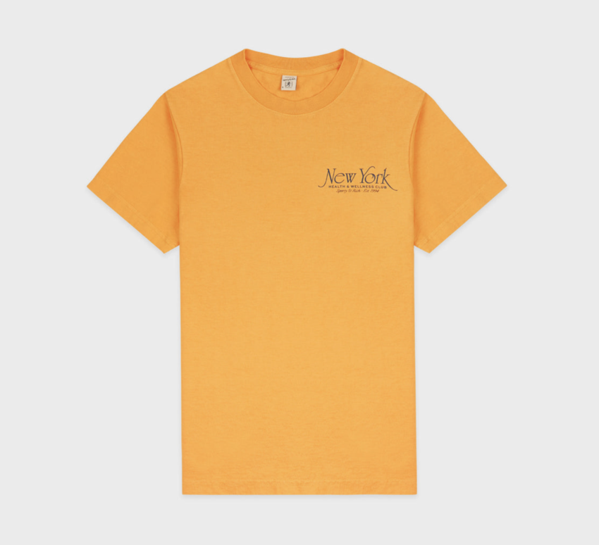 Sporty & Rich NY 94 T-Shirt Faded Gold/Navy
