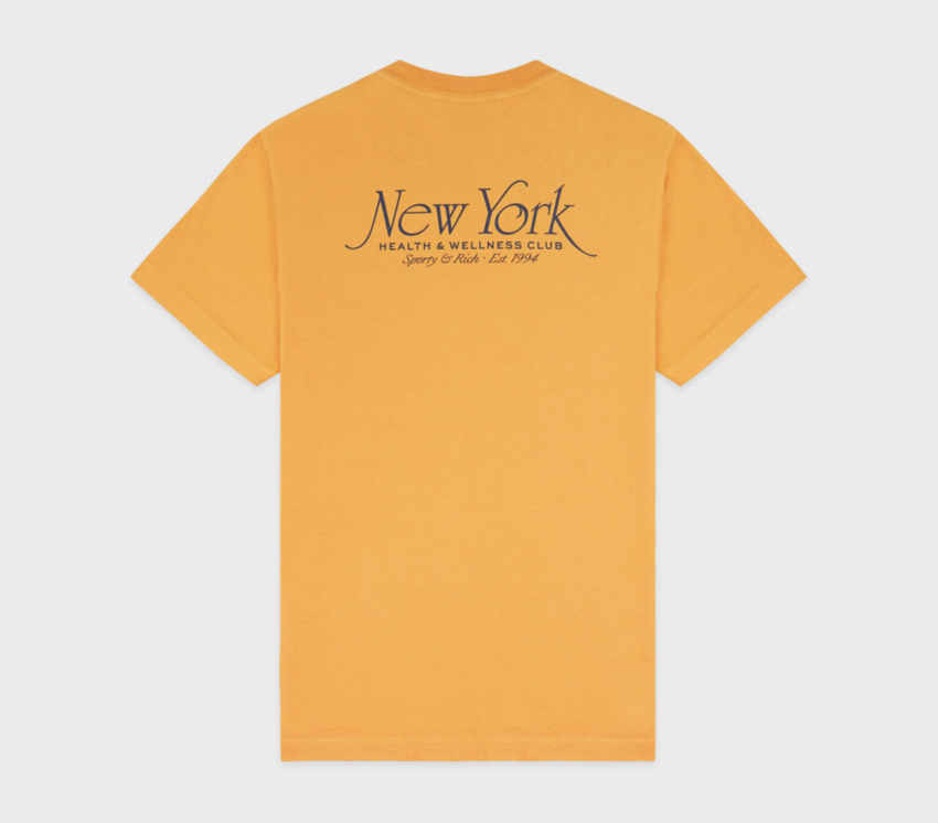 Sporty & Rich NY 94 T-Shirt Faded Gold/Navy