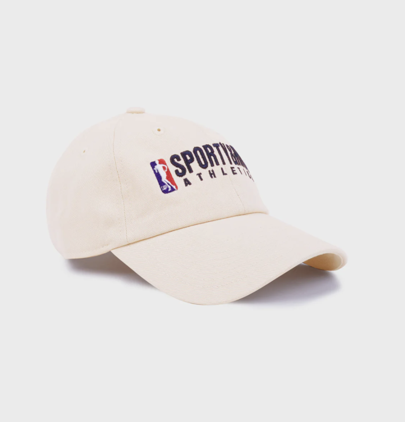Sporty & Rich Team Logo Embroidered Hat Cream/Navy