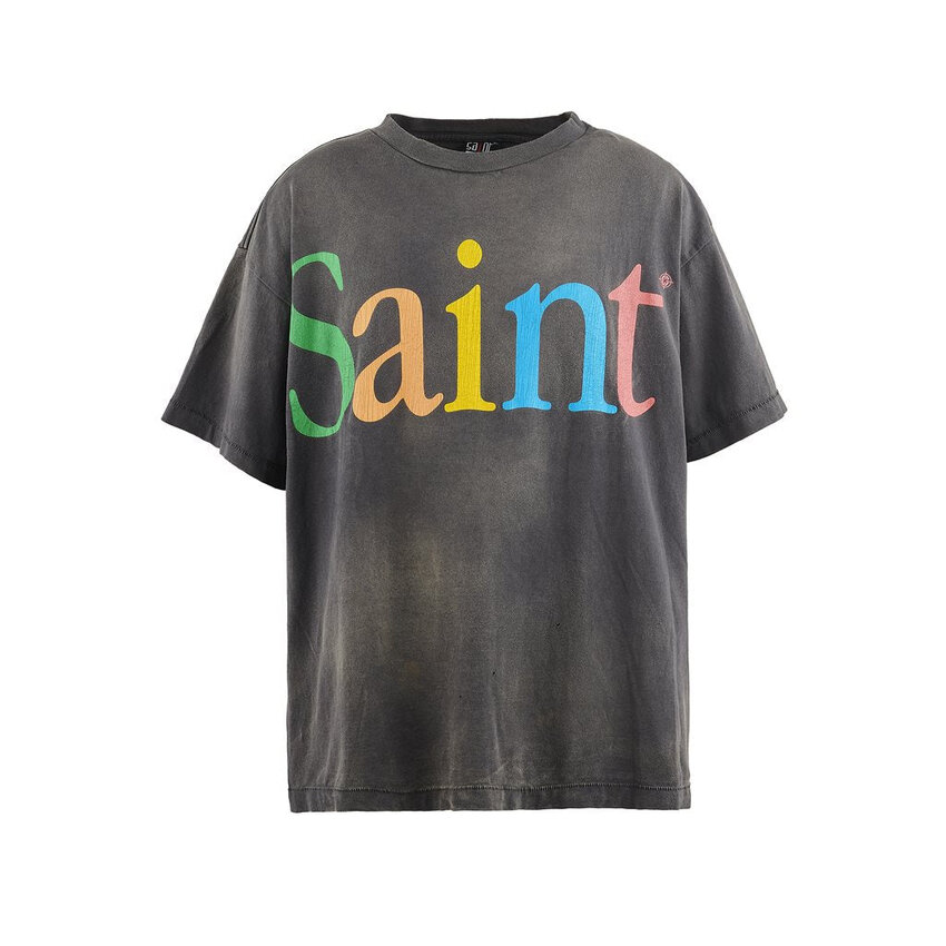 SAINT MXXXXXX SS Tee Colorful Saint Black