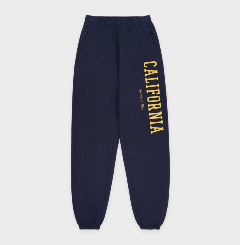 Sporty & Rich California Sweatpants Navy/Gold/Black