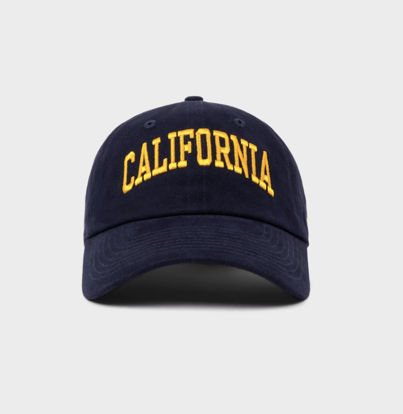 Sporty & Rich California Embroidered Hat Navy/Gold/Black