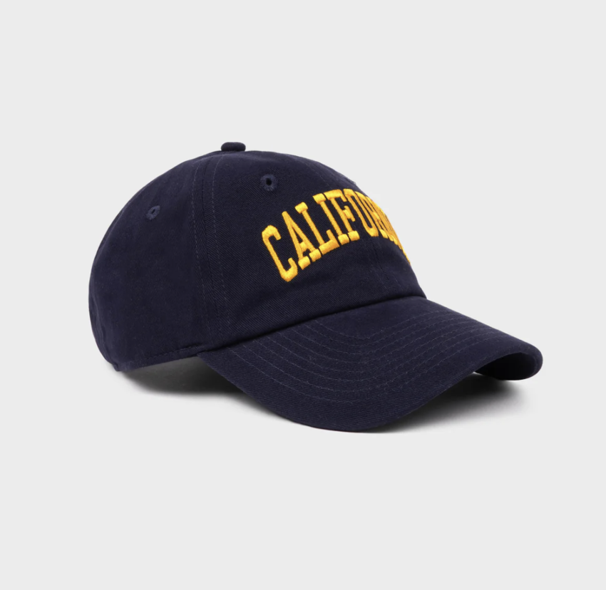 Sporty & Rich California Embroidered Hat Navy/Gold/Black