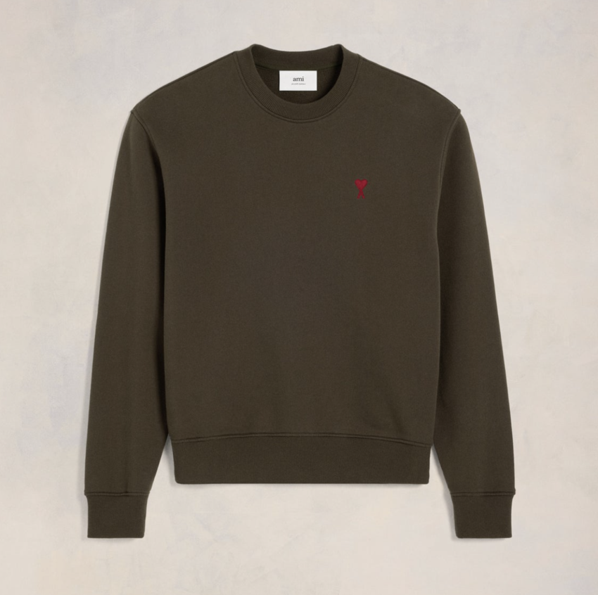 AMI Paris AMI De Coeur Sweatshirt Dark Coffee