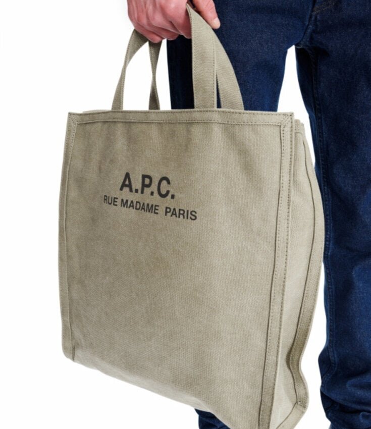 A.P.C. A.P.C. Salvaged Tote Bag Khaki