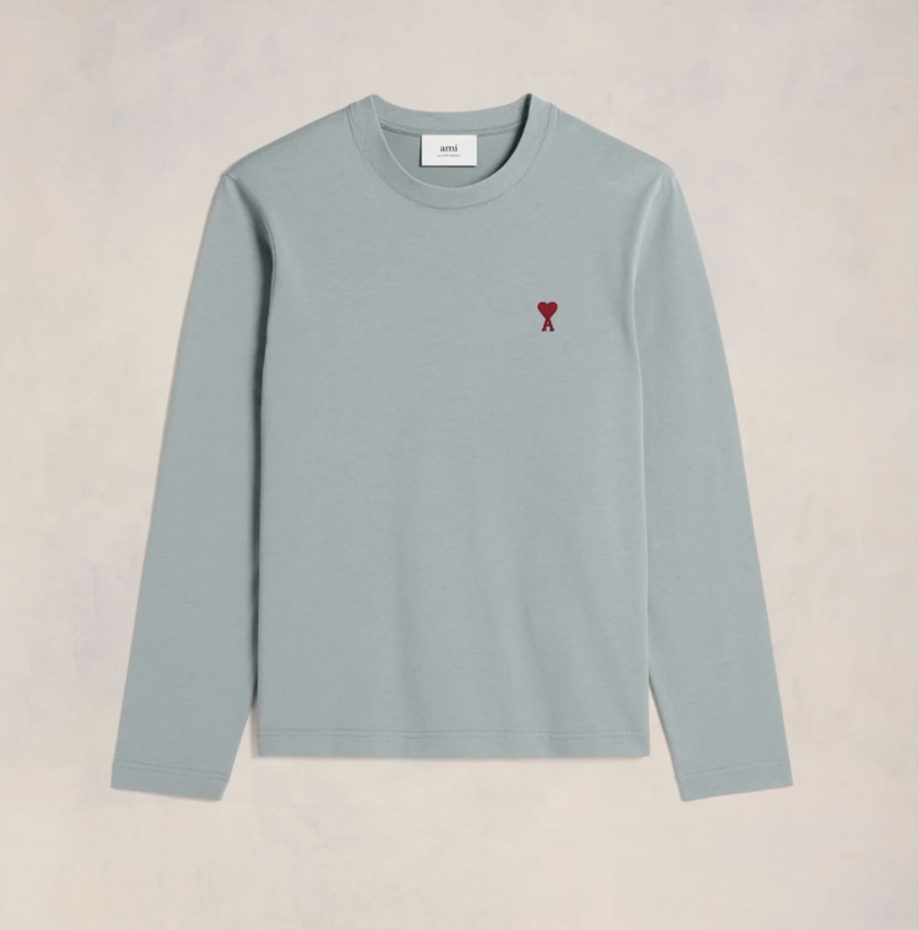 AMI Paris AMI Long Sleeve Clay Blue