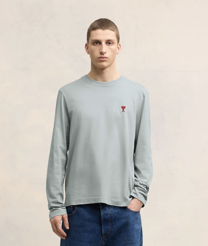 AMI Paris AMI Long Sleeve Clay Blue