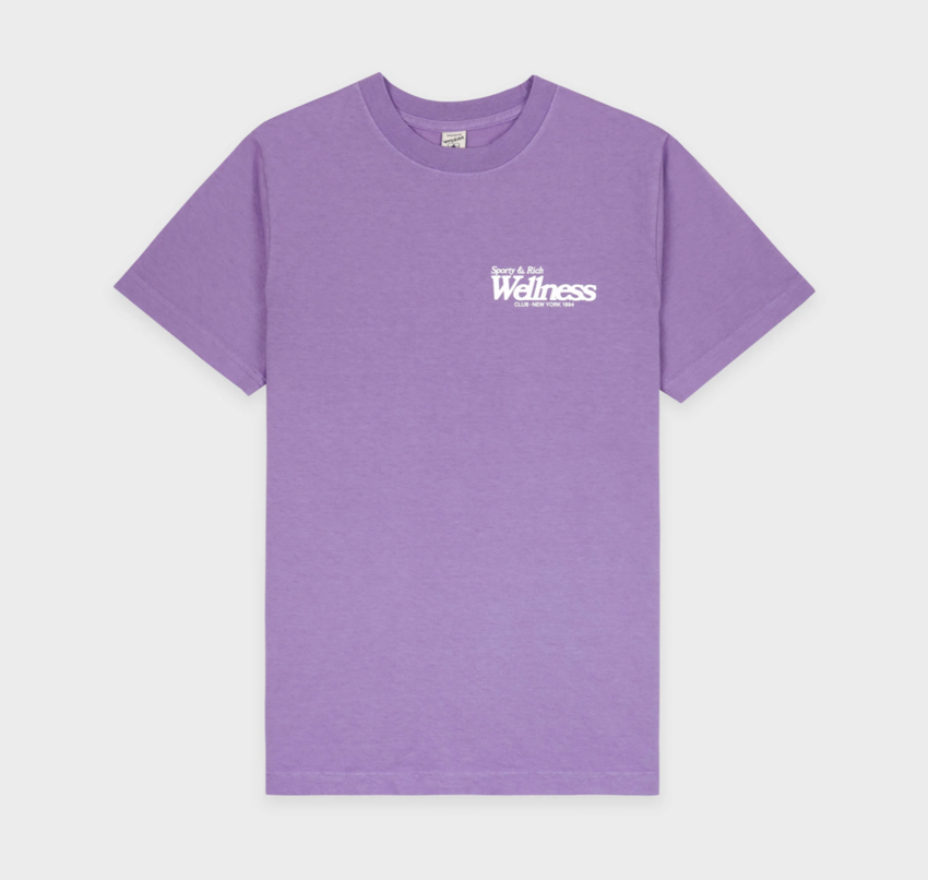Sporty & Rich Wellness NY T-Shirt Violet/White