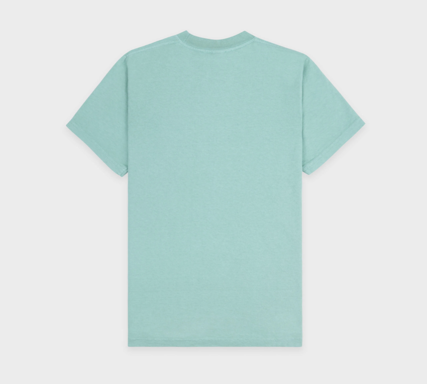 Sporty & Rich Emblem T-Shirt Aquamarine/White